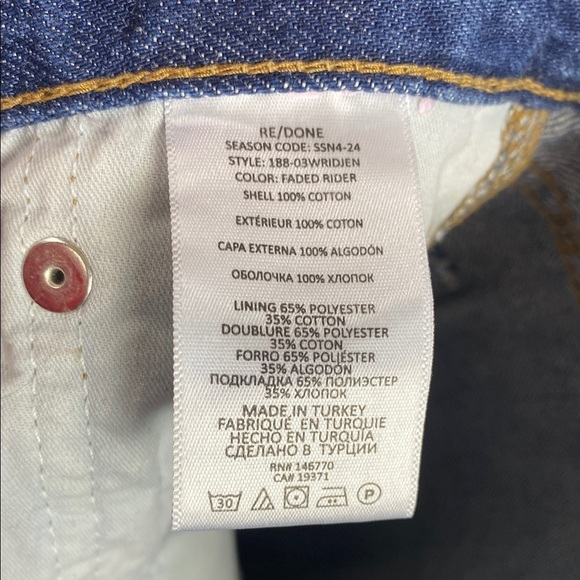 RE/DONE The Riding Western Rodeo Riding Jeans Fit Flare - Faded Rider - Size 27 - Picture 12 of 13